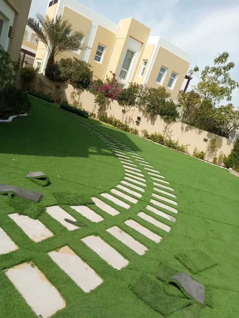 Artificial turf landscaping Dubai installation | EX-IT UAE