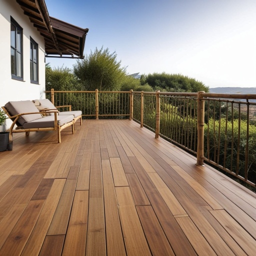 Sustainable bamboo decking for outdoor and patio use