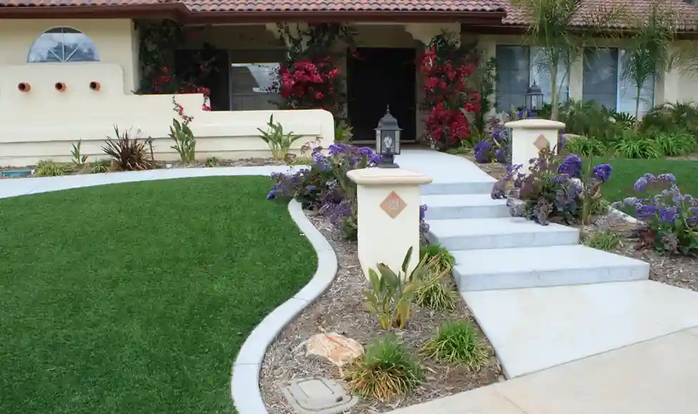 Lush green artificial grass for home gardens in UAE