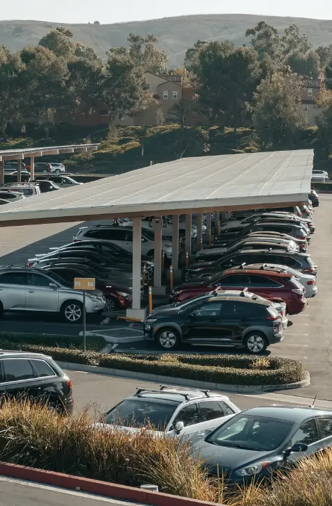 Commercial Car Parking Shade Installation Dubai | EXIT UAE – Heavy-Duty & Weatherproof