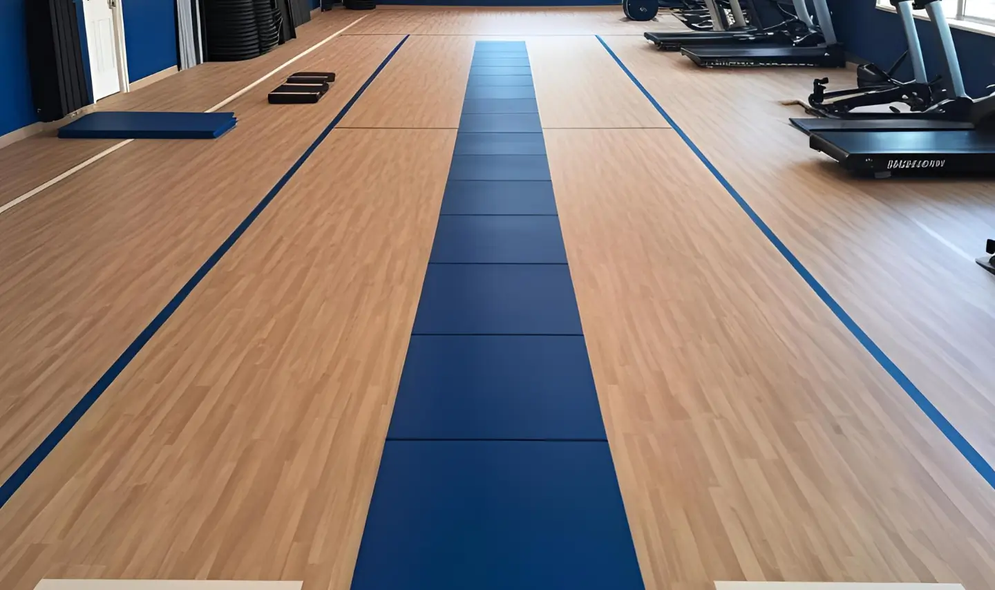 Non-slip gym flooring installed in Dubai fitness center