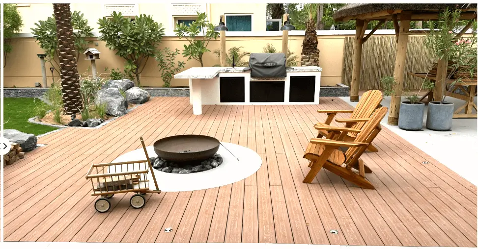 High-quality WPC decking for outdoor spaces in UAE