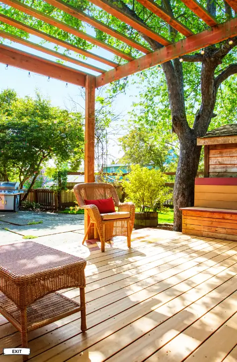 Durable hardwood decking for high-traffic outdoor areas