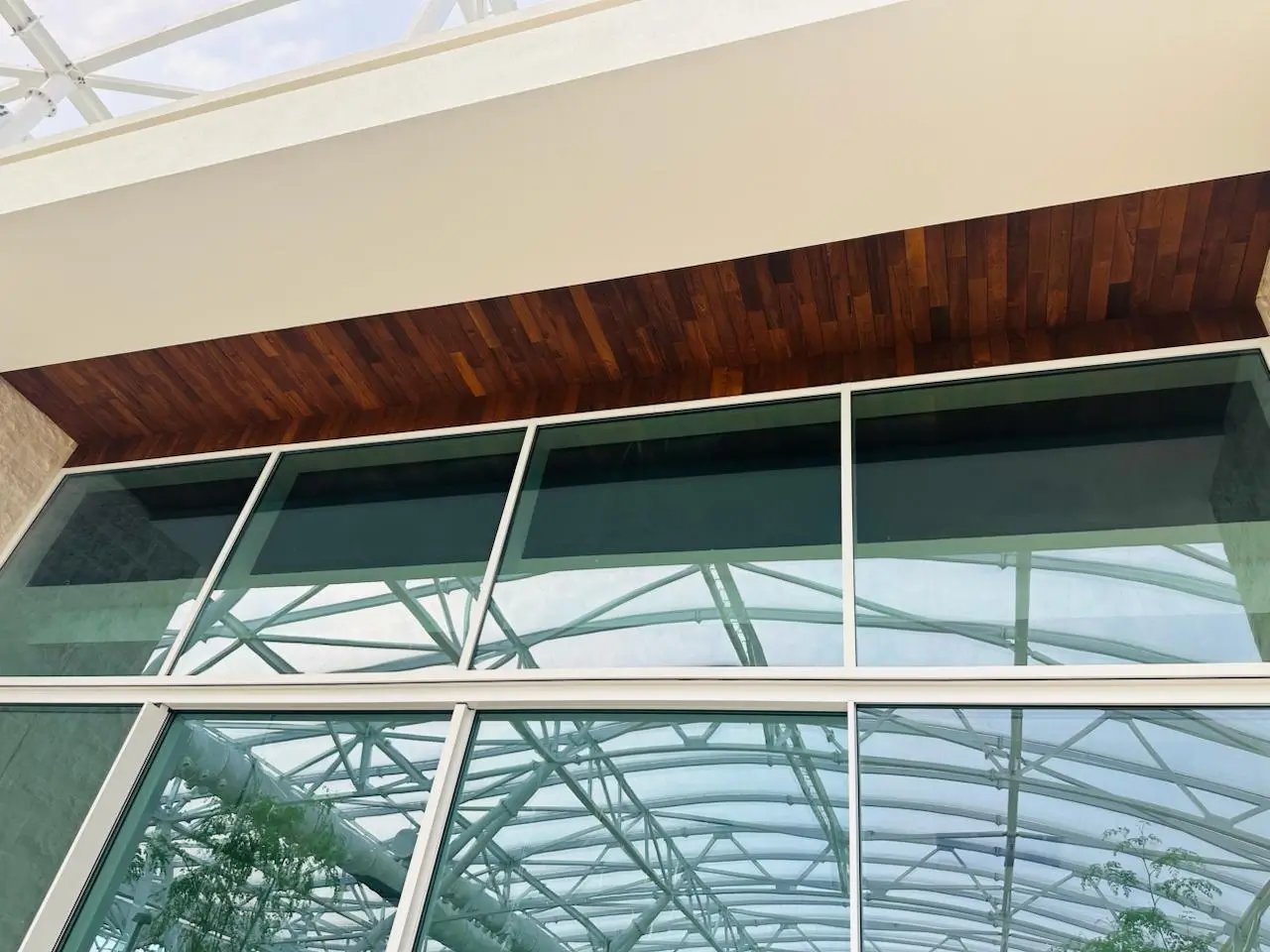 Luxury teak wood ceiling panel for natural interior aesthetics in UAE